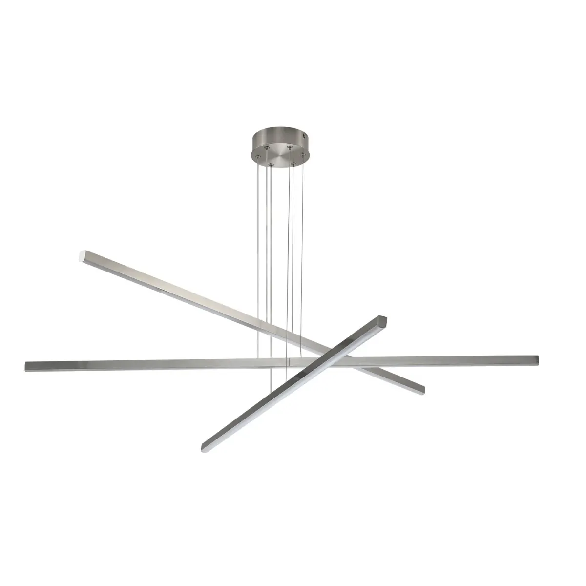 Geometric chandelier, 47.6 in, chrome, view 9
