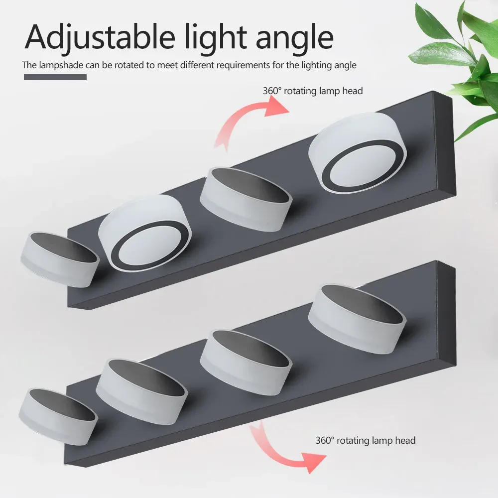 Acrylic shade vanity bar, 4 lights, black, manufacturer image 1