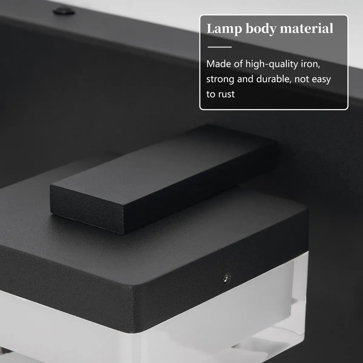 3-light acrylic vanity light, black, manufacturer image 3