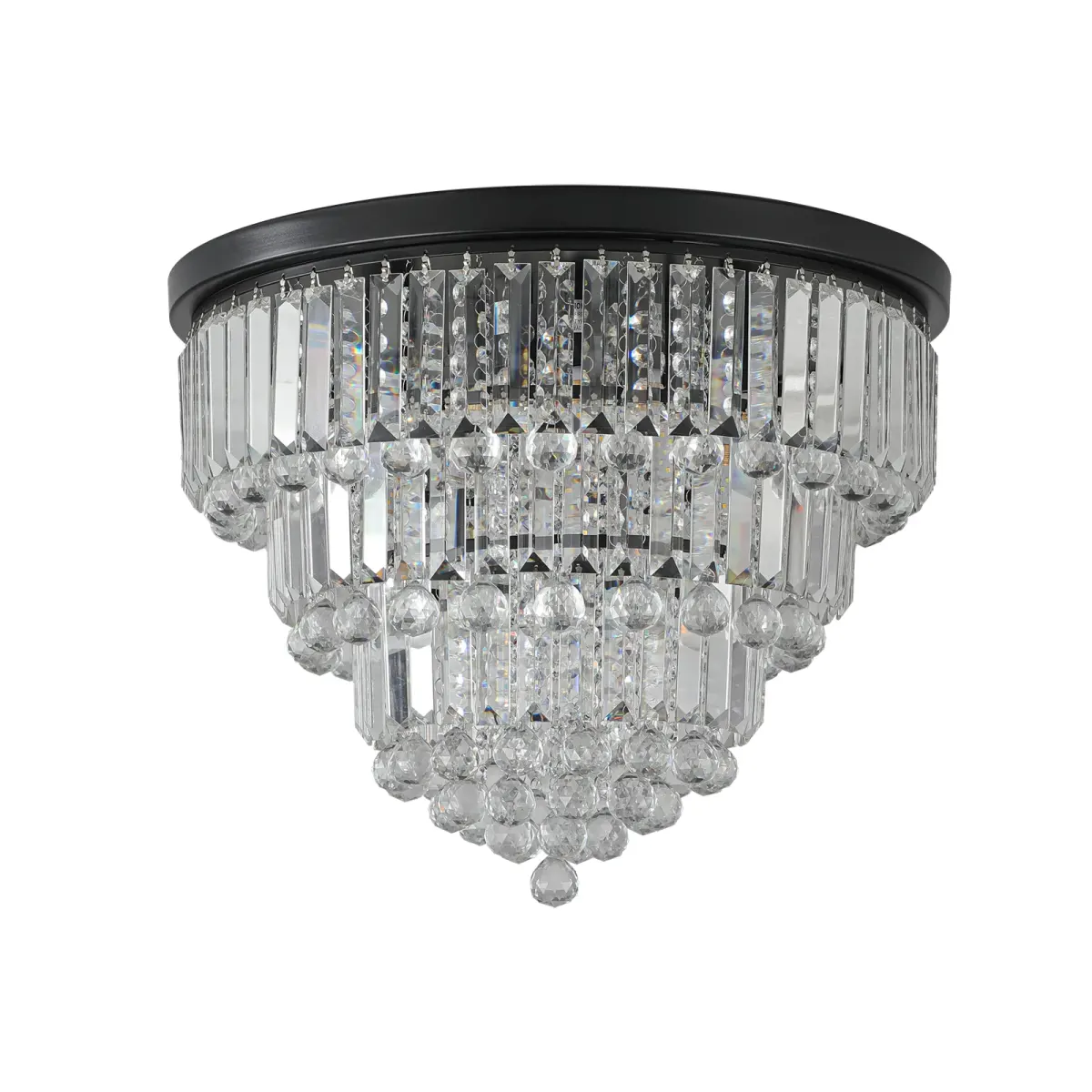 6-light crystal chandelier, black, manufacturer image 5