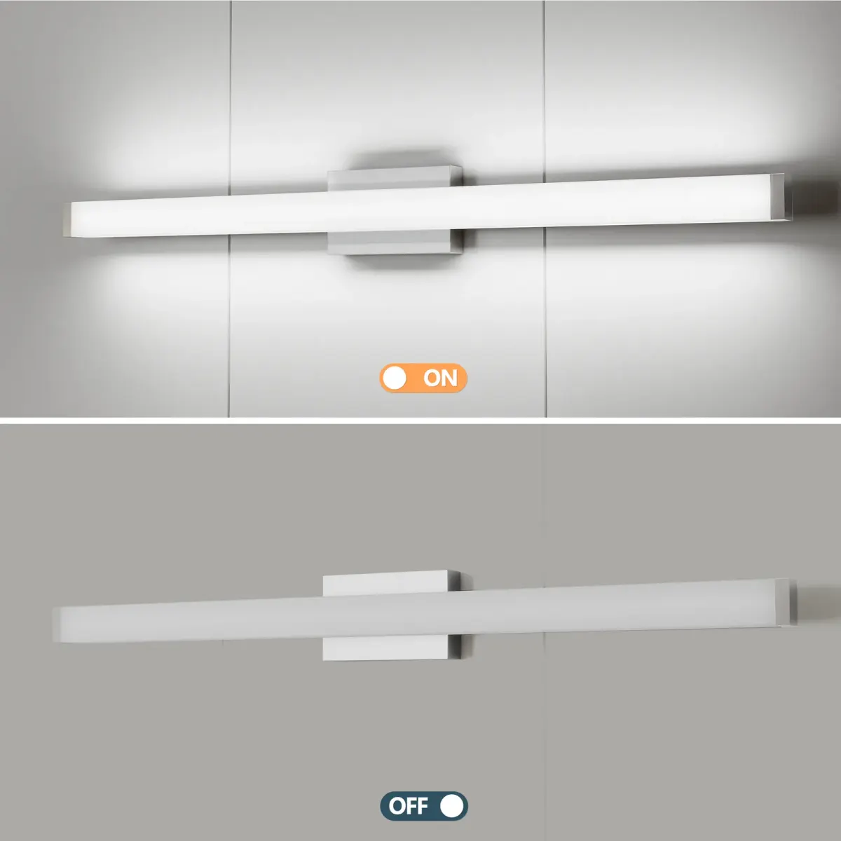 Tube LED vanity light, 40.6 in, chrome, view 2