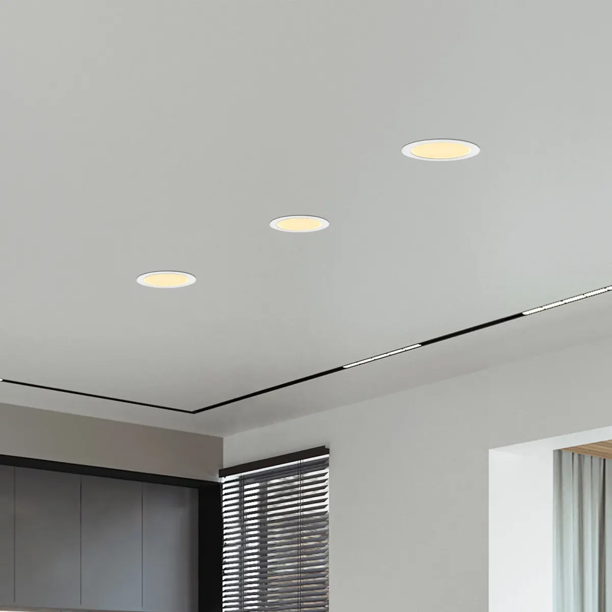 Ceiling light, 6 in, white, white
