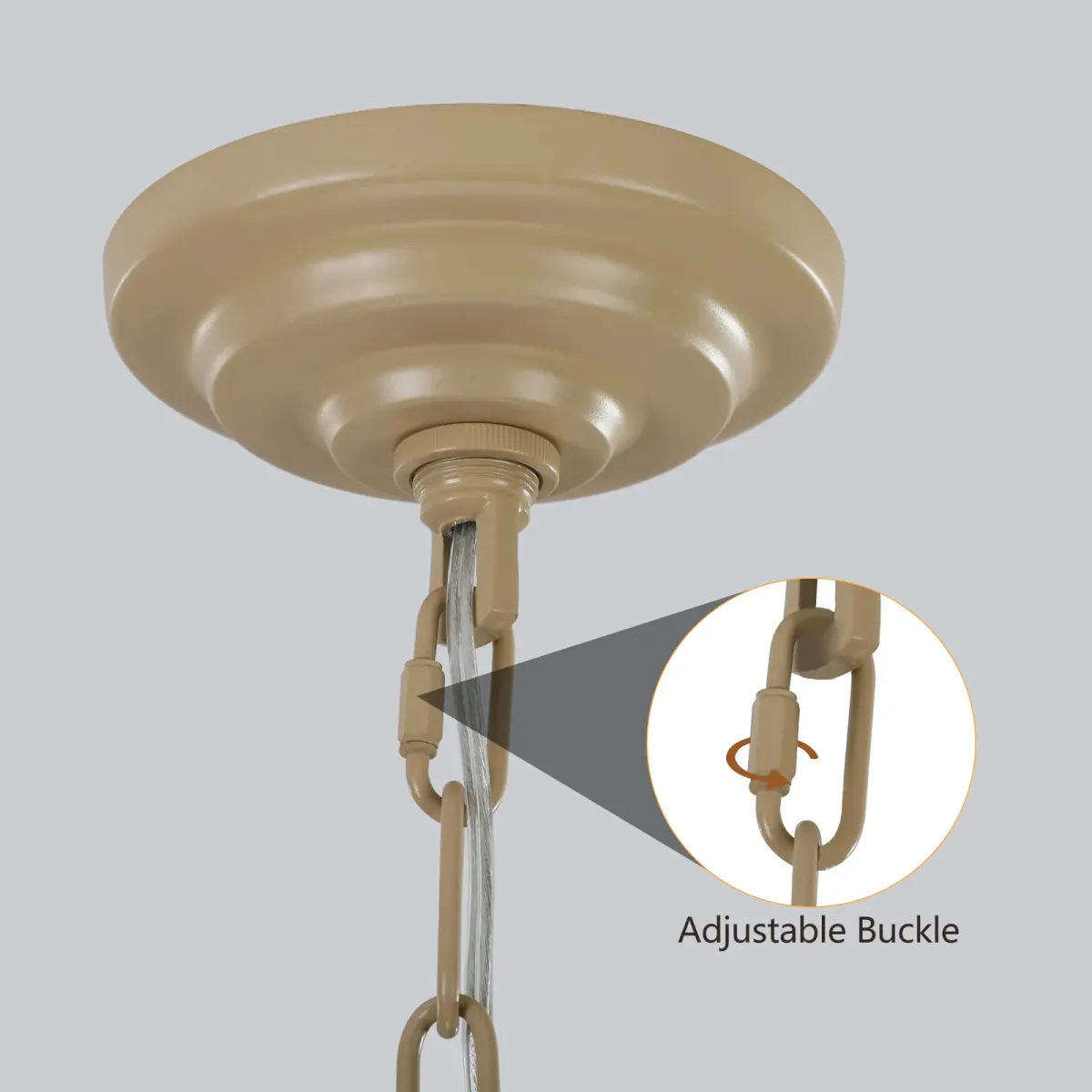 Rope chandelier, 19.7 in, wood, view 7