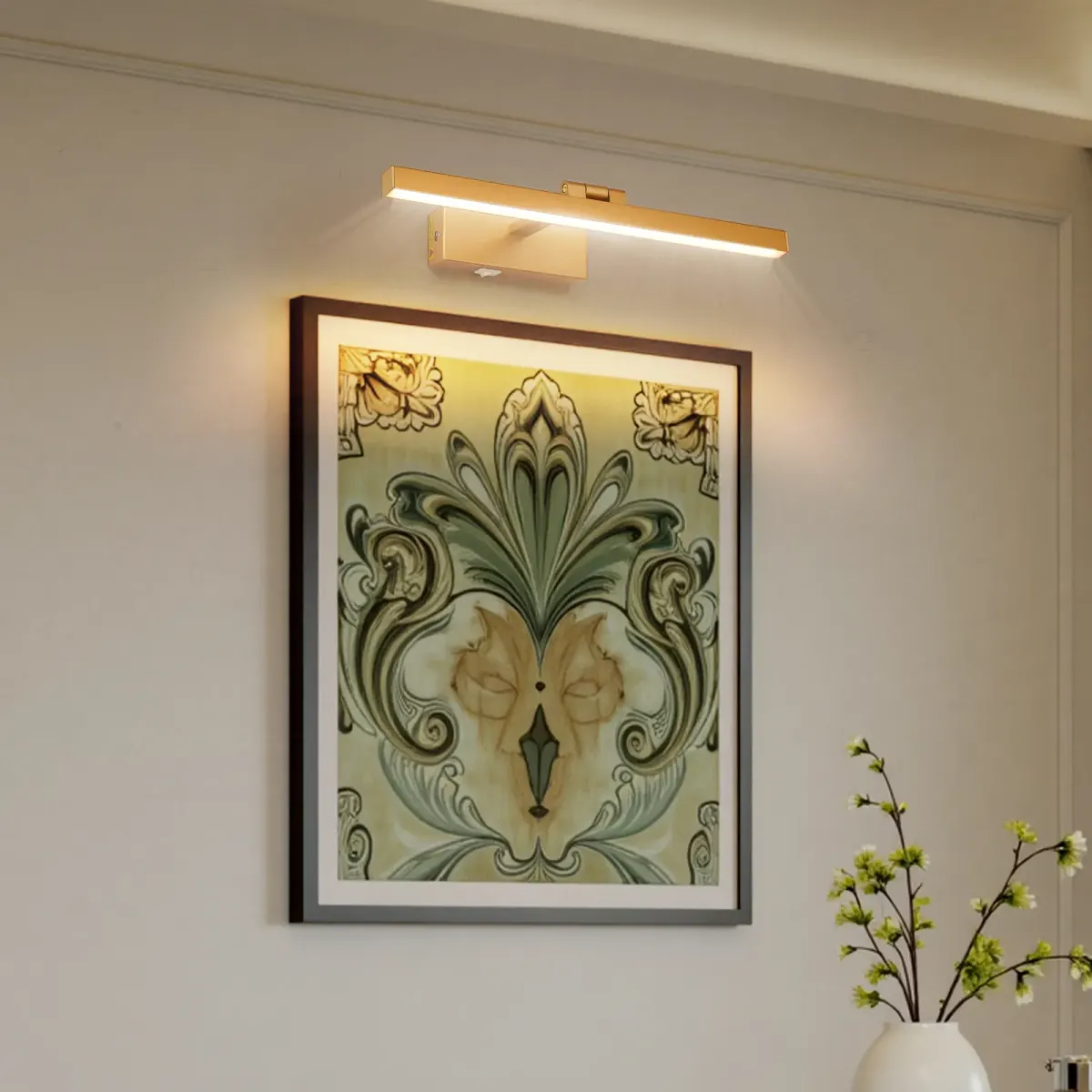 LED picture light, 15.9 in, gold, view 2