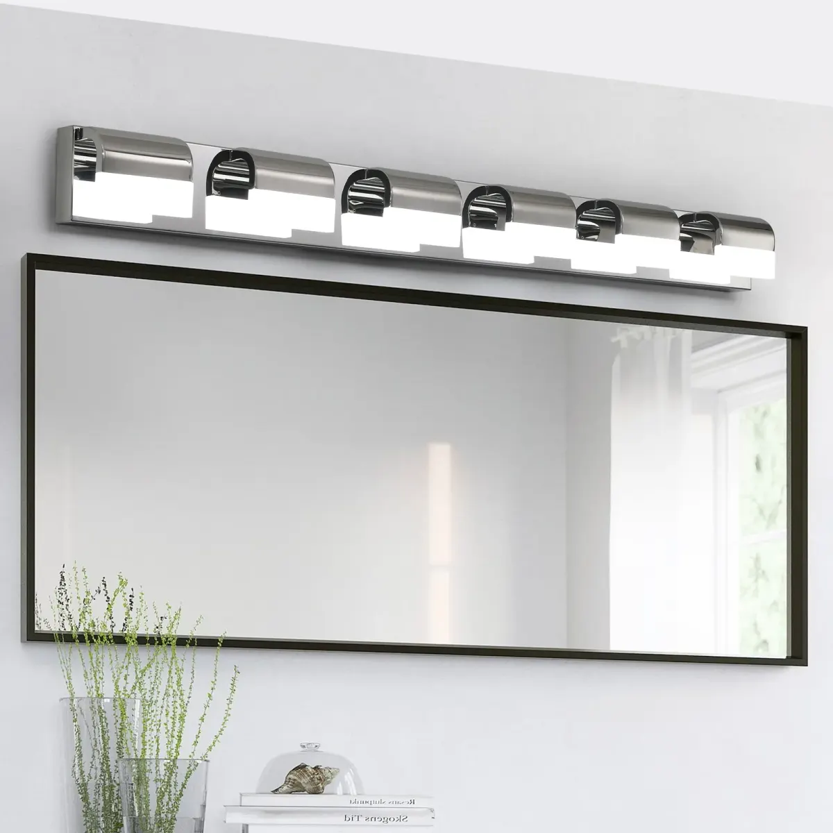 LED vanity bar, 6 lights, chrome, view 2