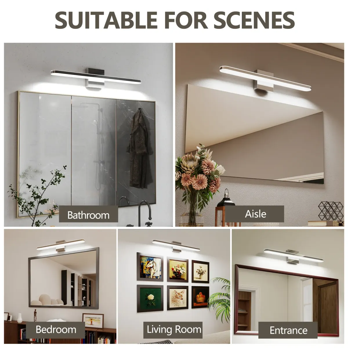 Vanity light, 23.6 in, chrome, manufacturer image 2