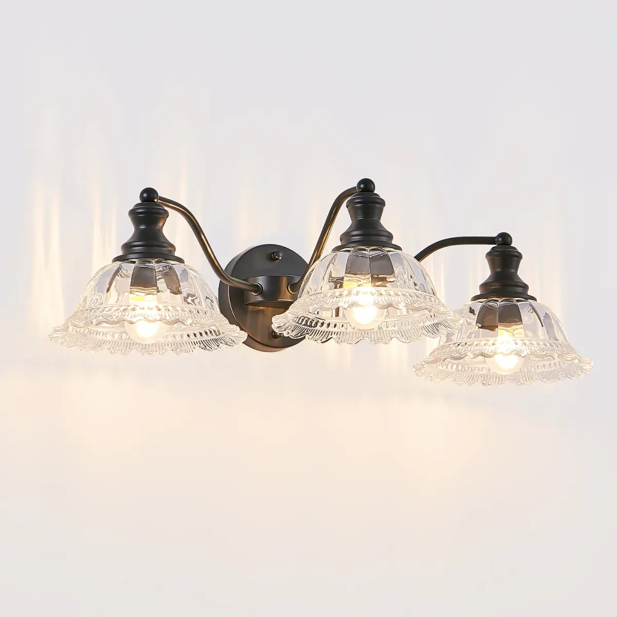 3-light vanity light, black, view 2