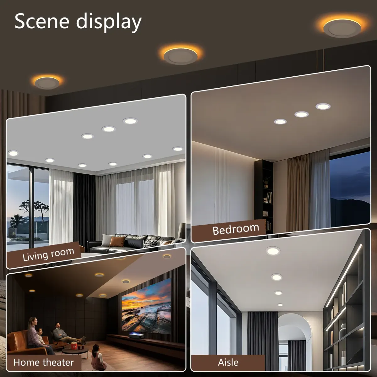 Ceiling light, 6.7 in, white (L017003-12W6-C12W), view 4