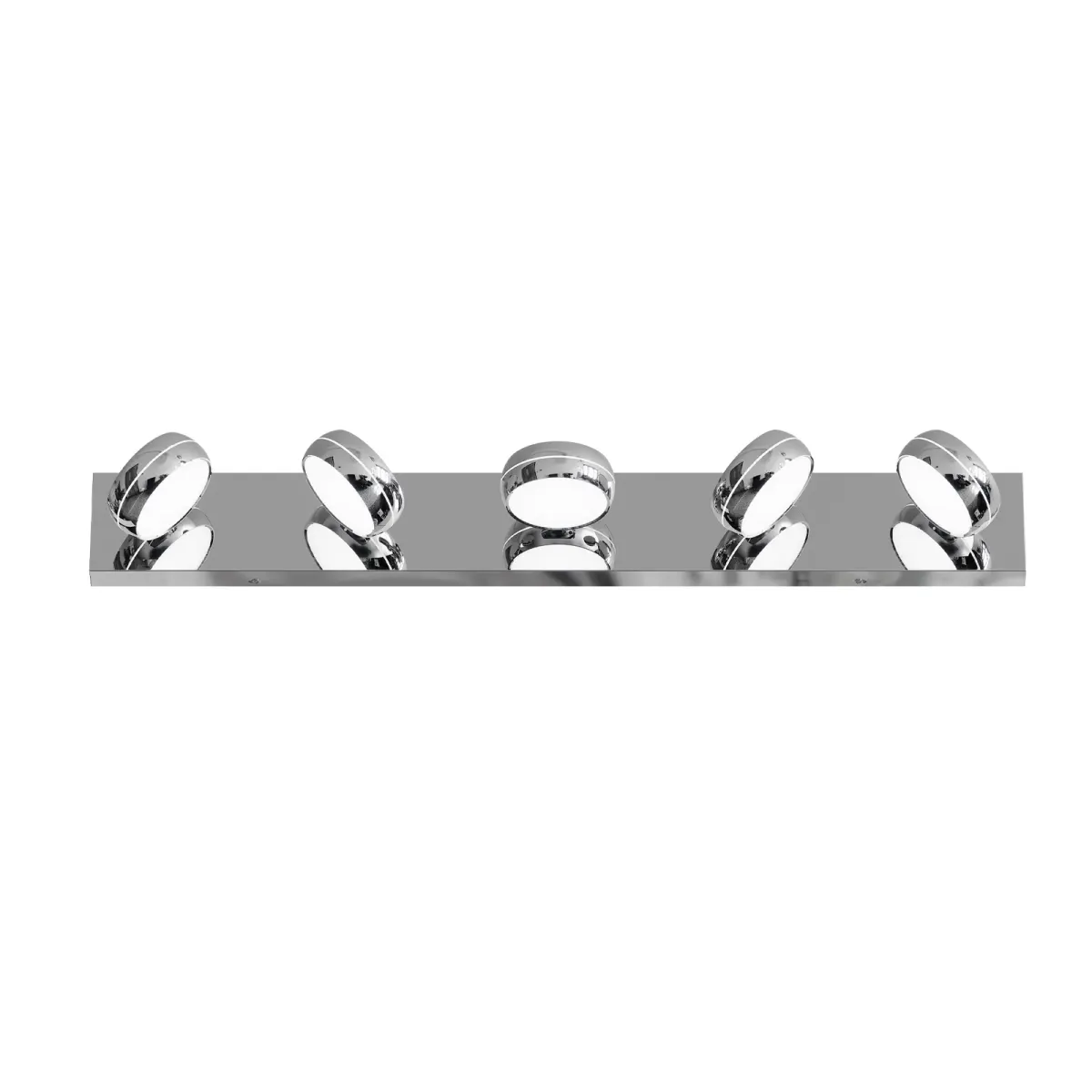Swivel-head LED vanity light, 5 lights, chrome, view 6