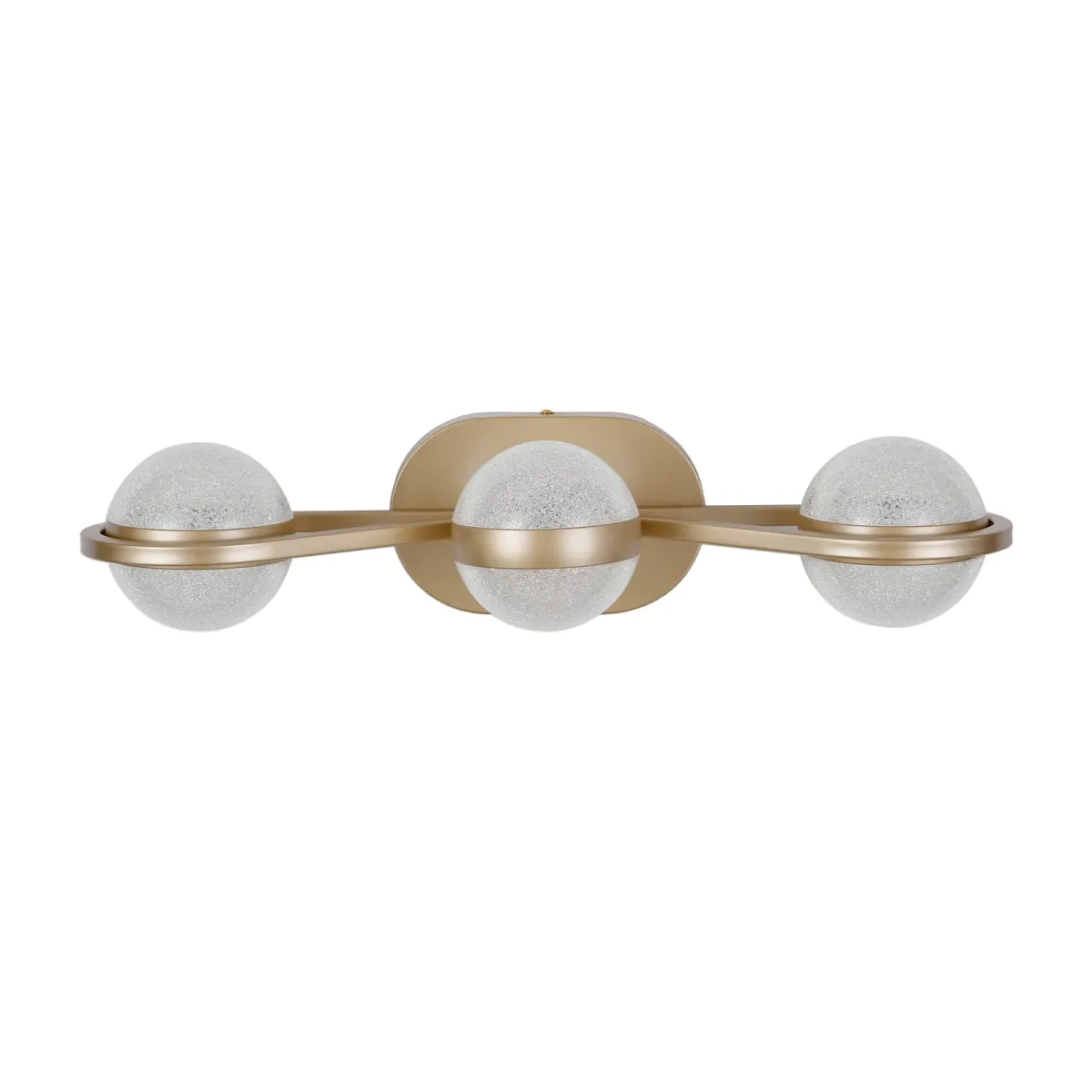 Acrylic crystal vanity bar, 21.1 in, gold, view 7