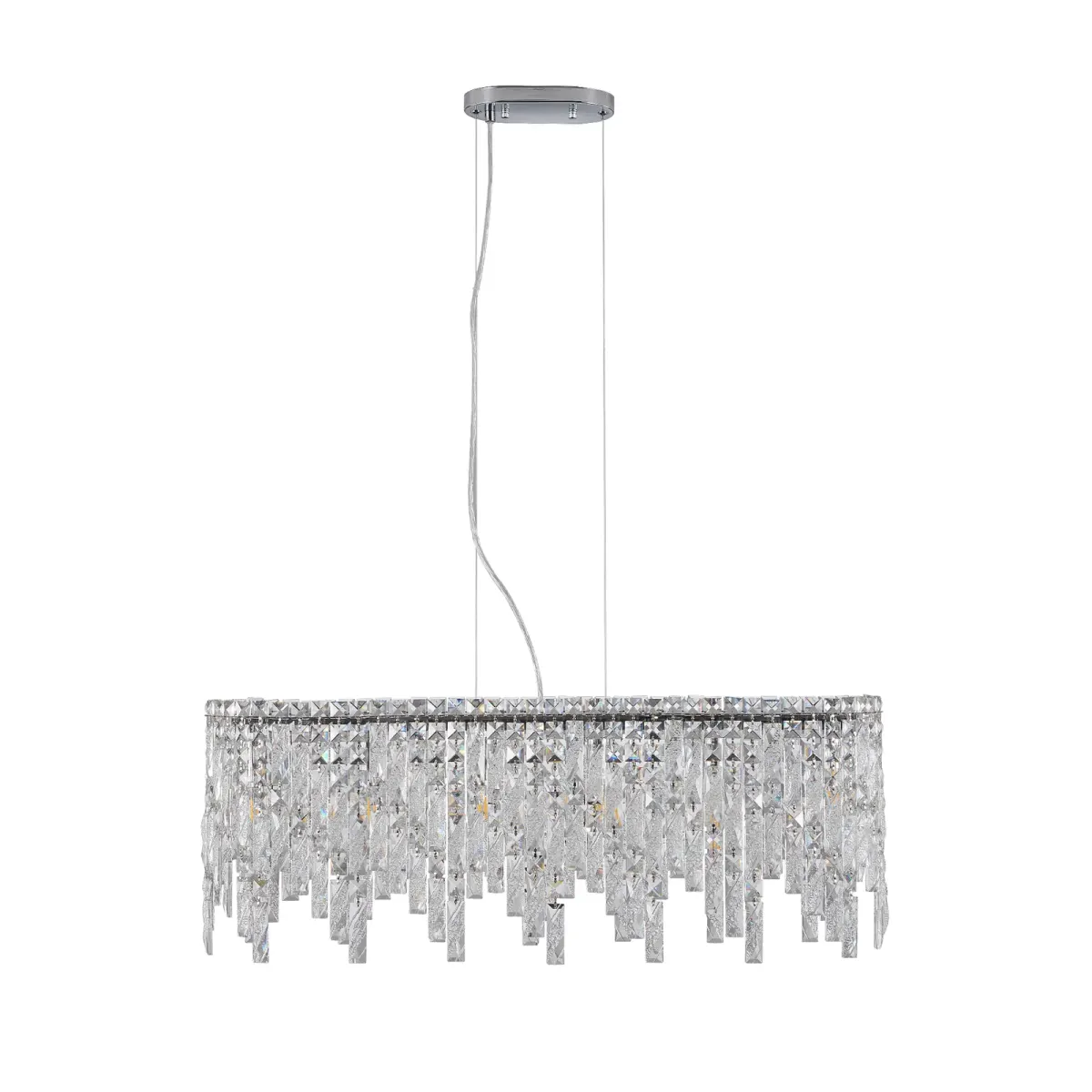 Crystal chandelier, 34.6 in, chrome, view 6