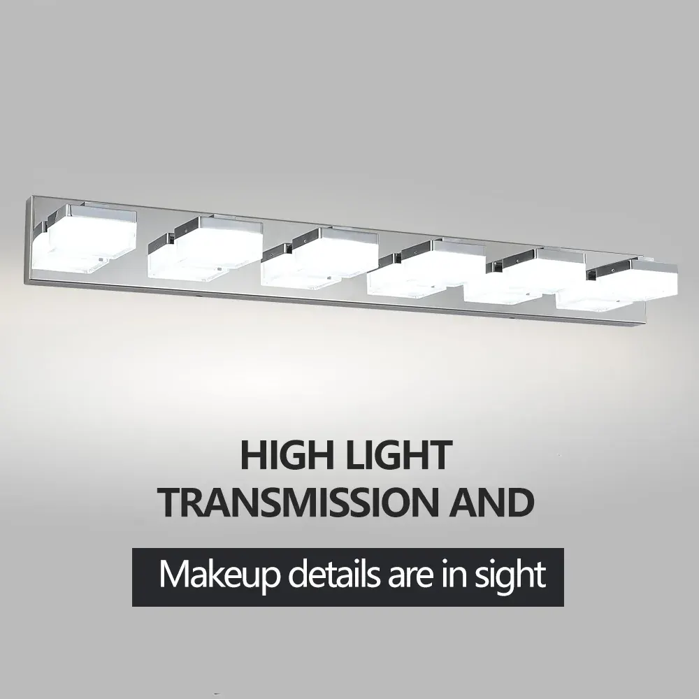 6-light vanity light, chrome, view 5