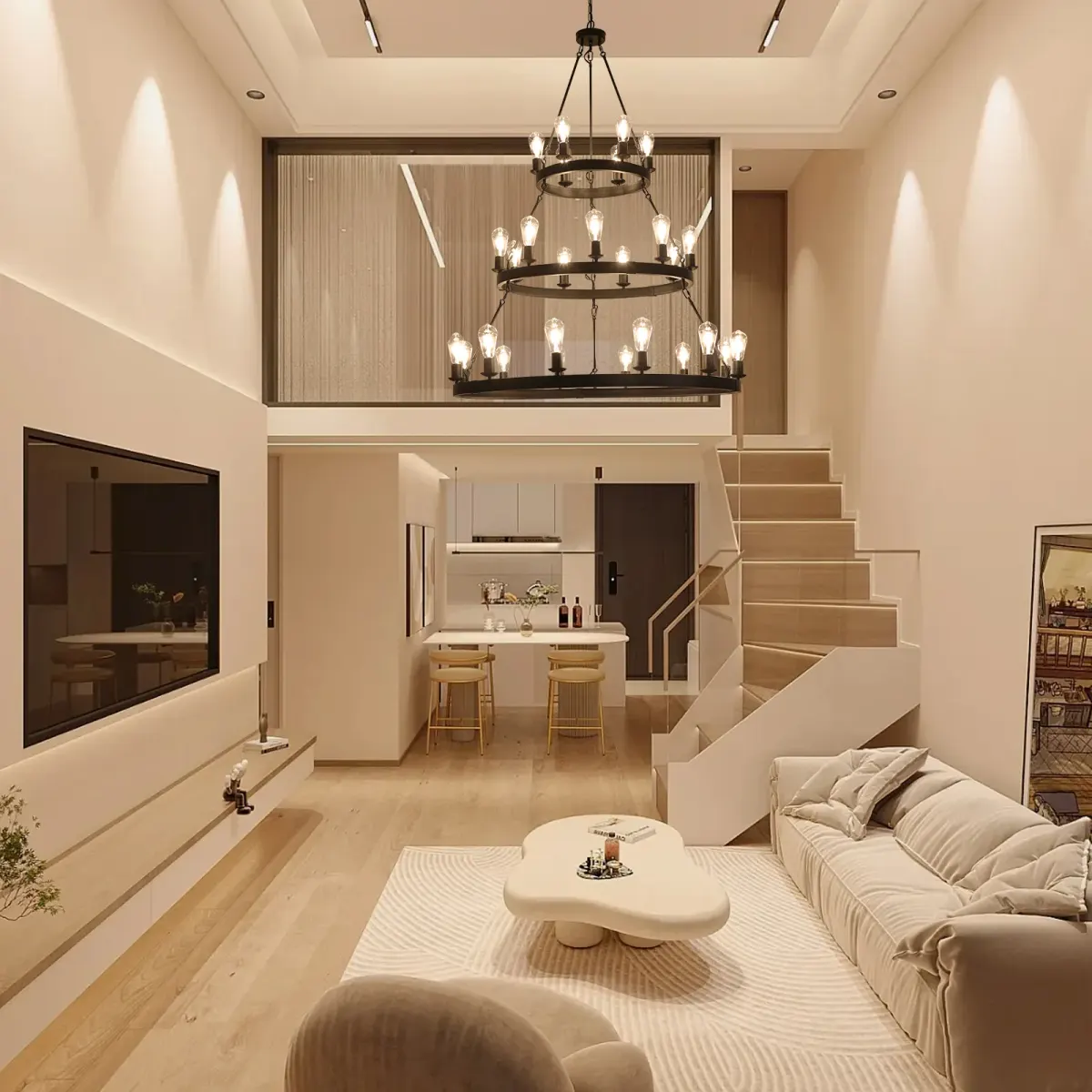 27-light pendant, black, view 4