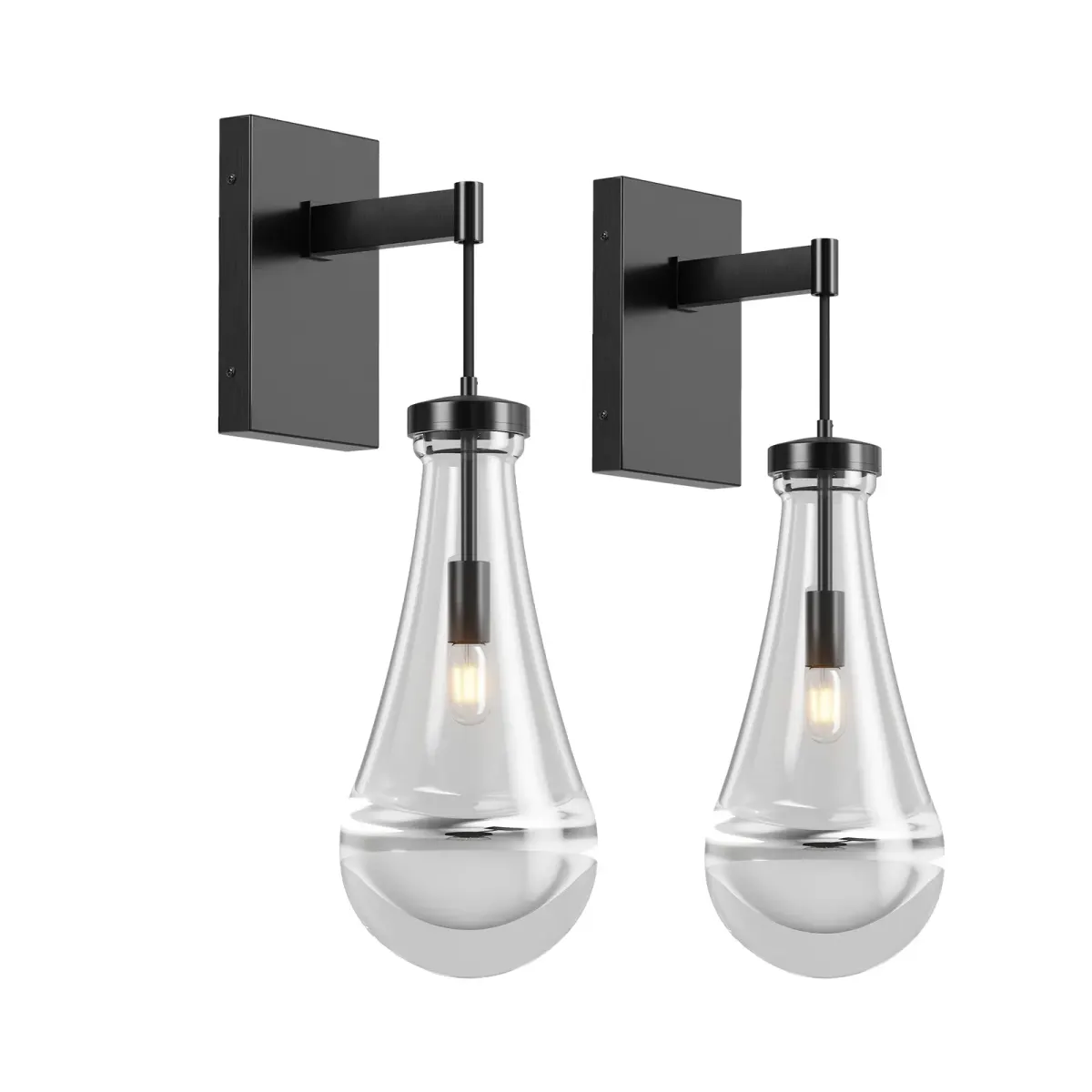 Raindrop vanity light, 7.9 in, black, view 4