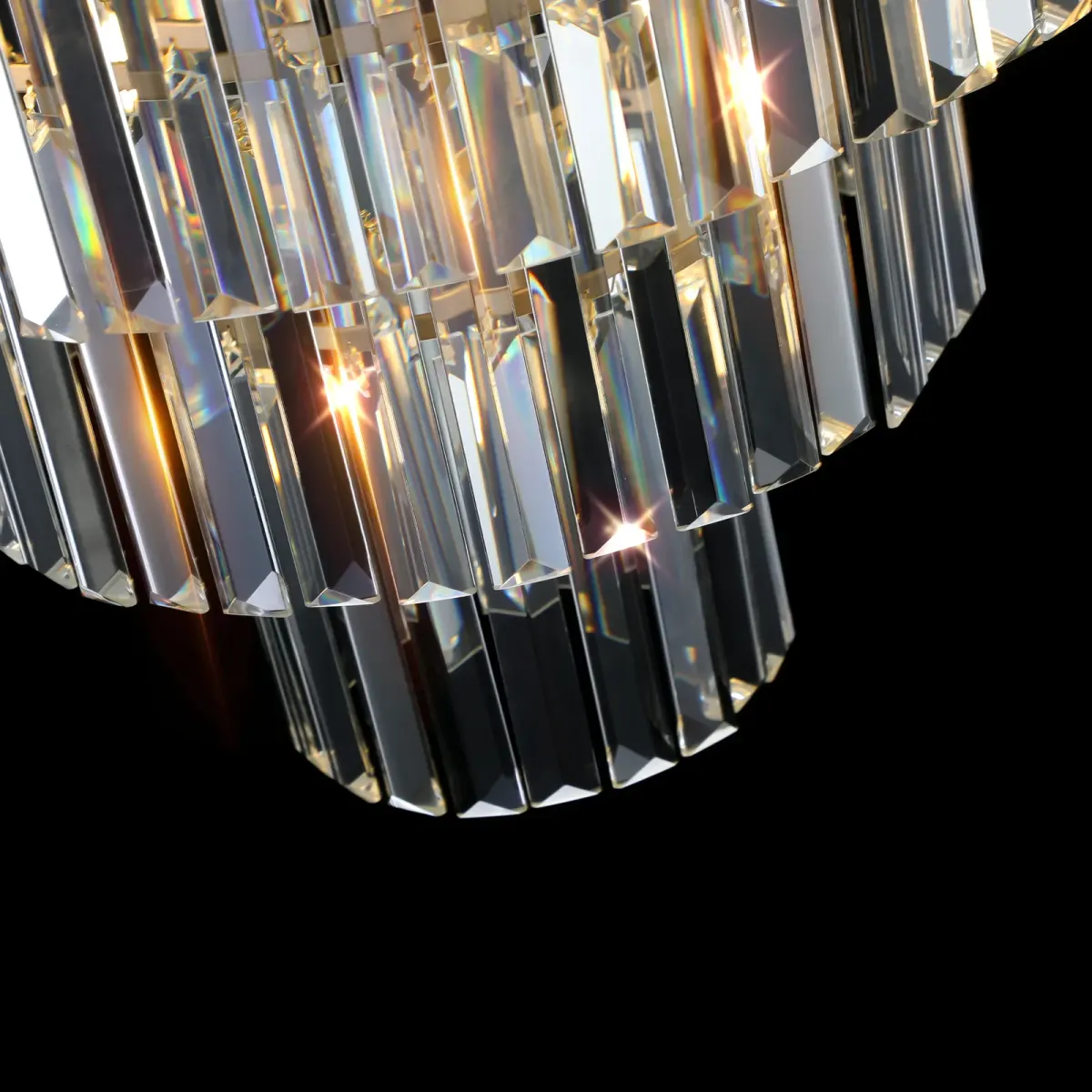 7-light crystal chandelier, gold, view 3
