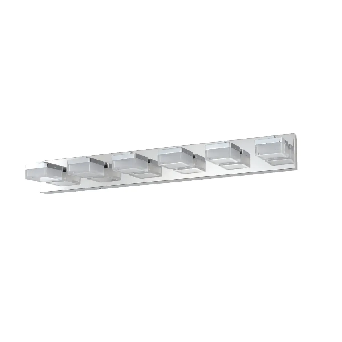 6-light vanity light, chrome, chrome