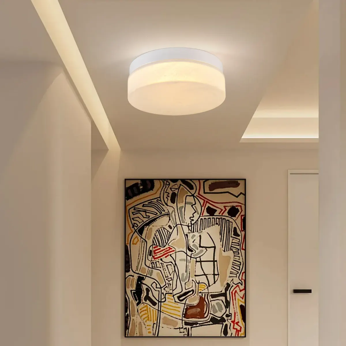 Low-profile LED flush mount, 11.4 in, white, view 2