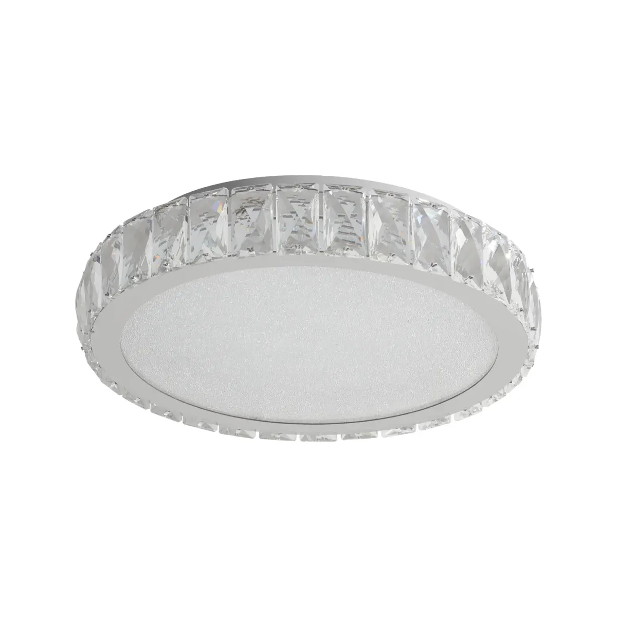 Crystal flush mount, 13.8 in, chrome, chrome