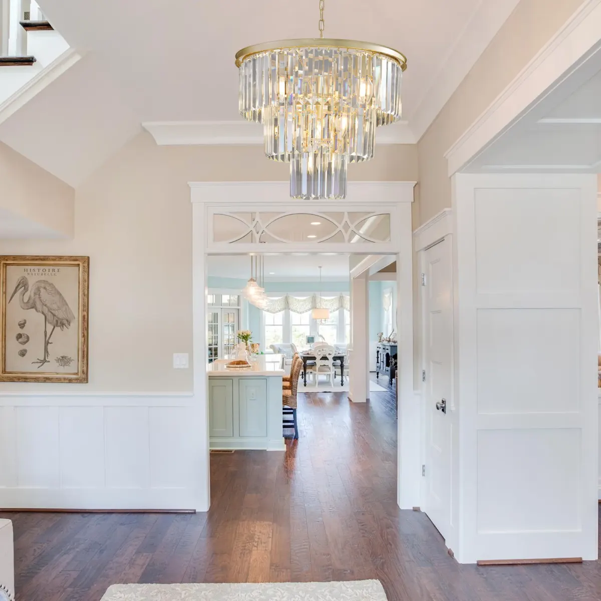 7-light crystal chandelier, gold, view 5