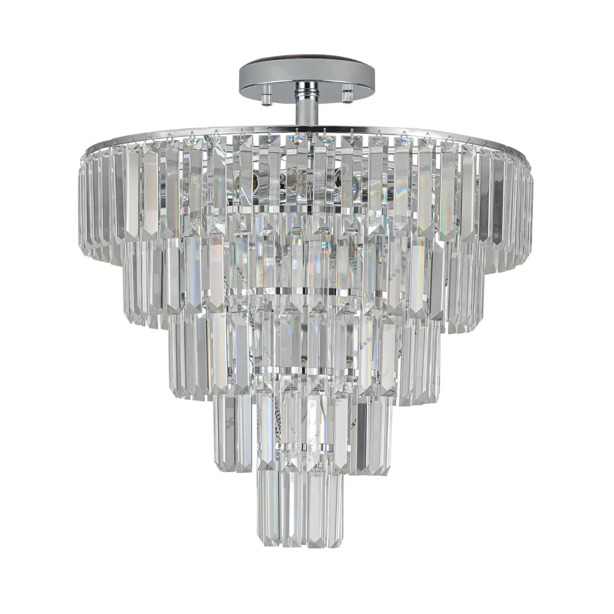 Crystal chandelier, 19.7 in, chrome, view 5