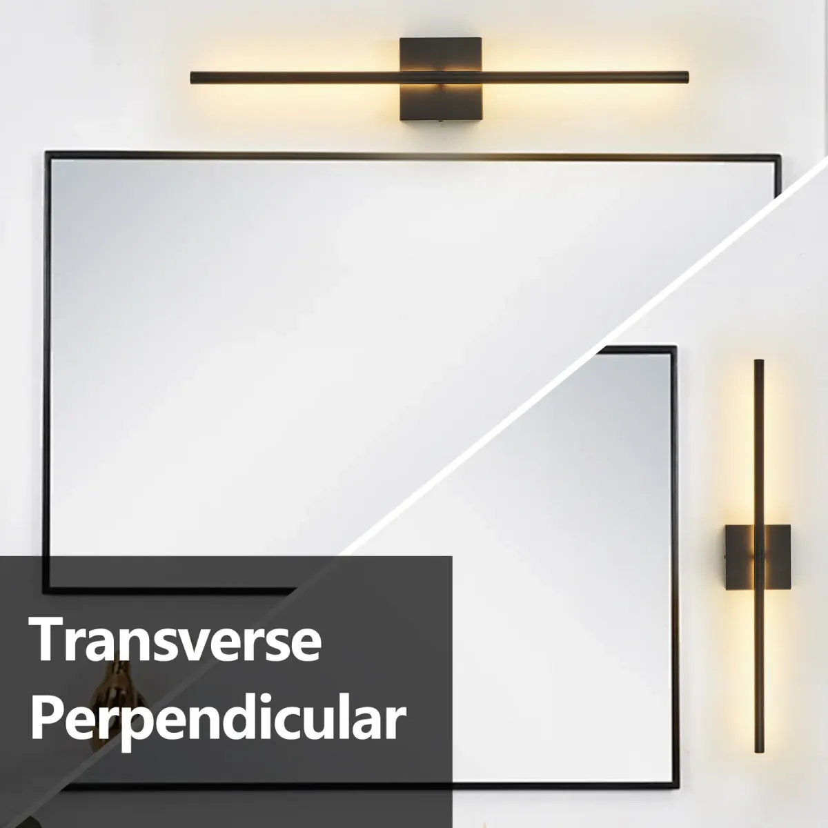 Wall sconce, 28.4 in, black, view 8