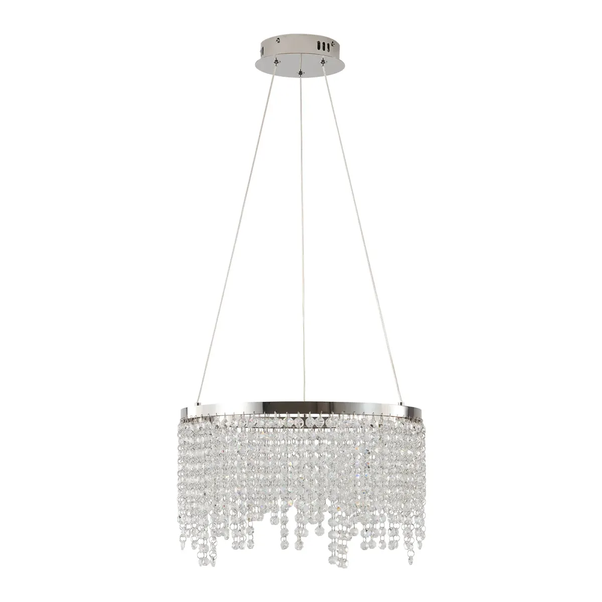 Crystal chandelier, 15.7 in, chrome, view 5