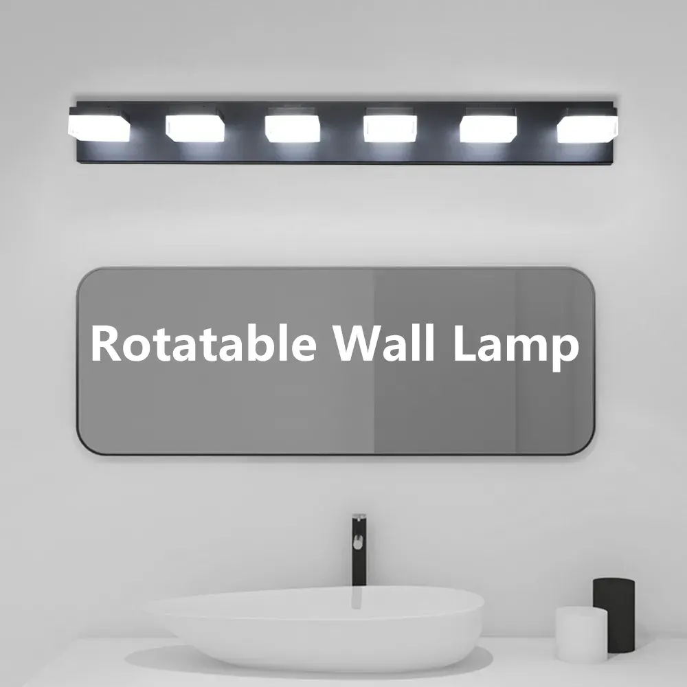 6-light vanity light, black, view 7