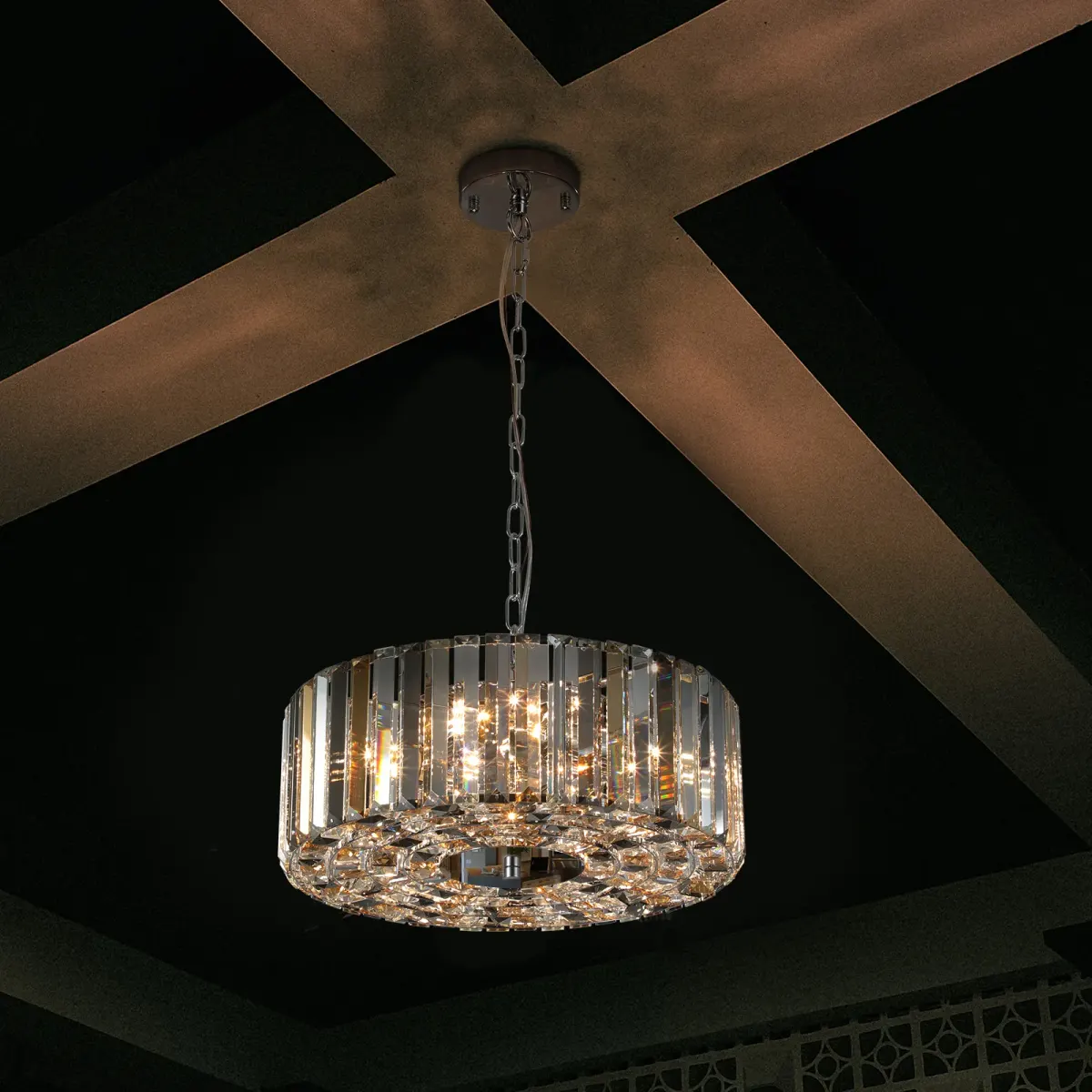 4-light crystal chandelier, clear, view 4