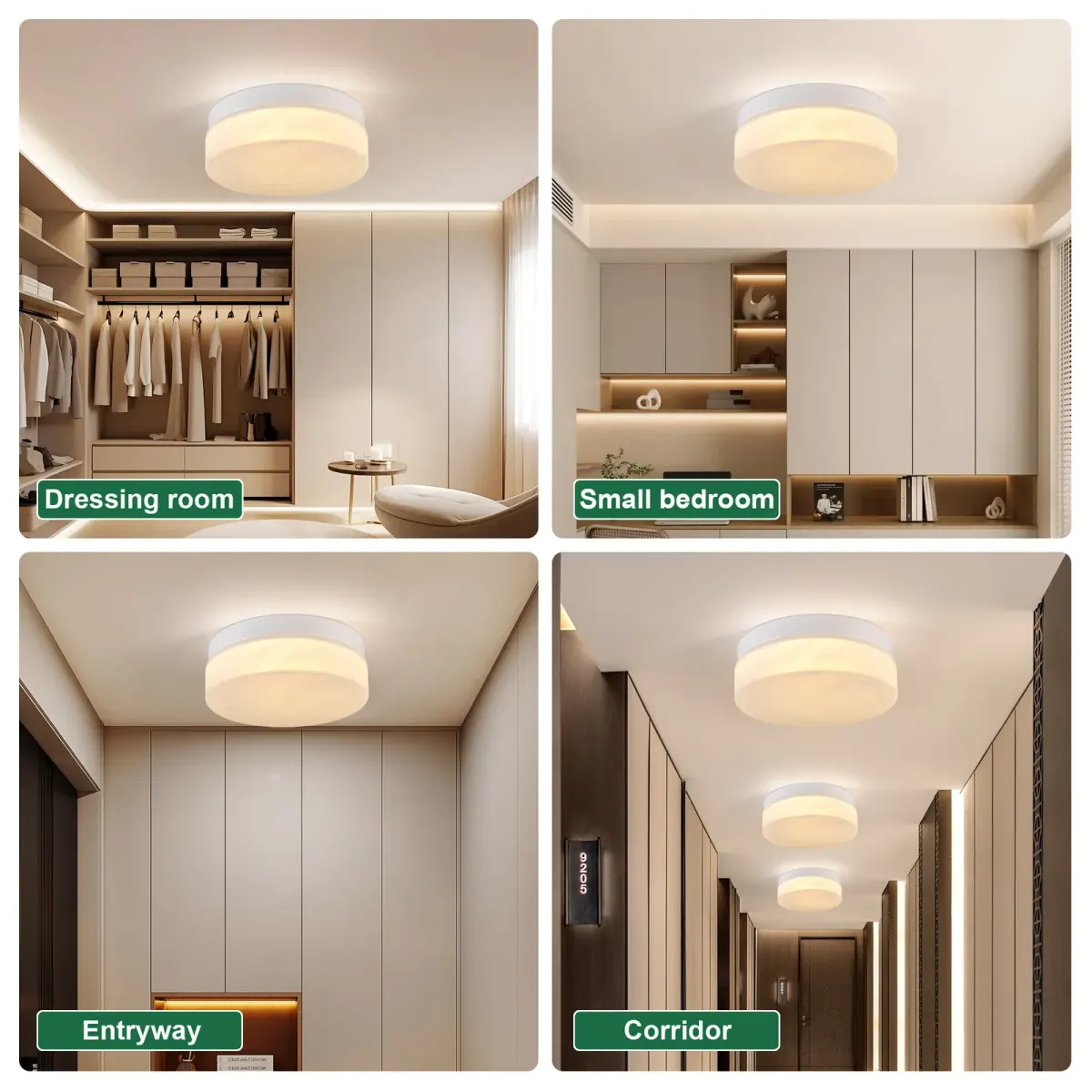 Low-profile LED flush mount, 11.4 in, white, view 5