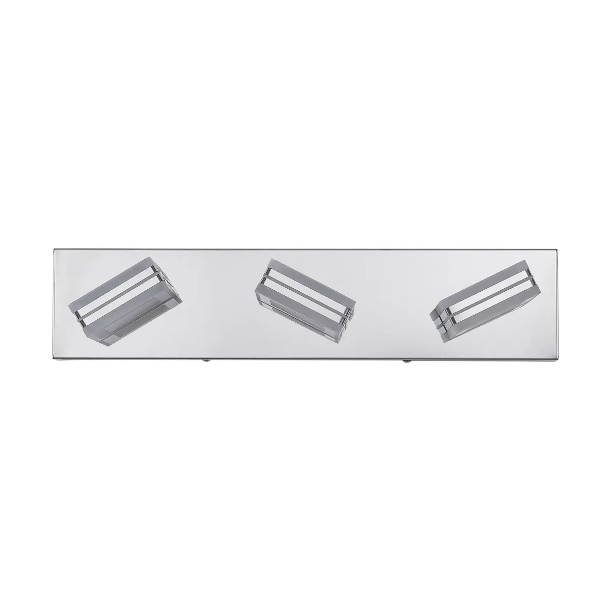 Square acrylic vanity bar, 3 lights, chrome, view 6