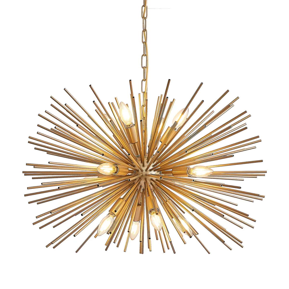12-light sputnik chandelier, gold, gold