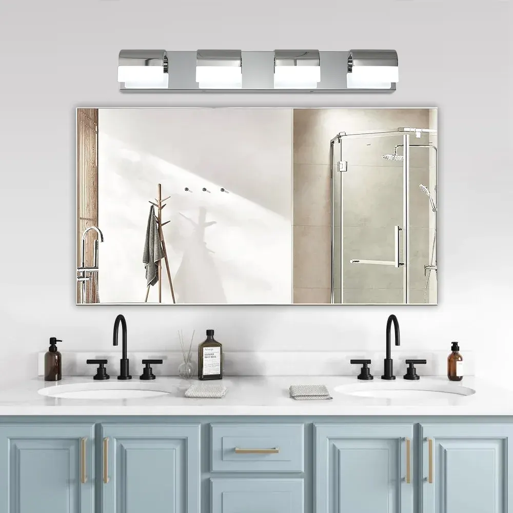 LED vanity bar, 4 lights, chrome, view 3
