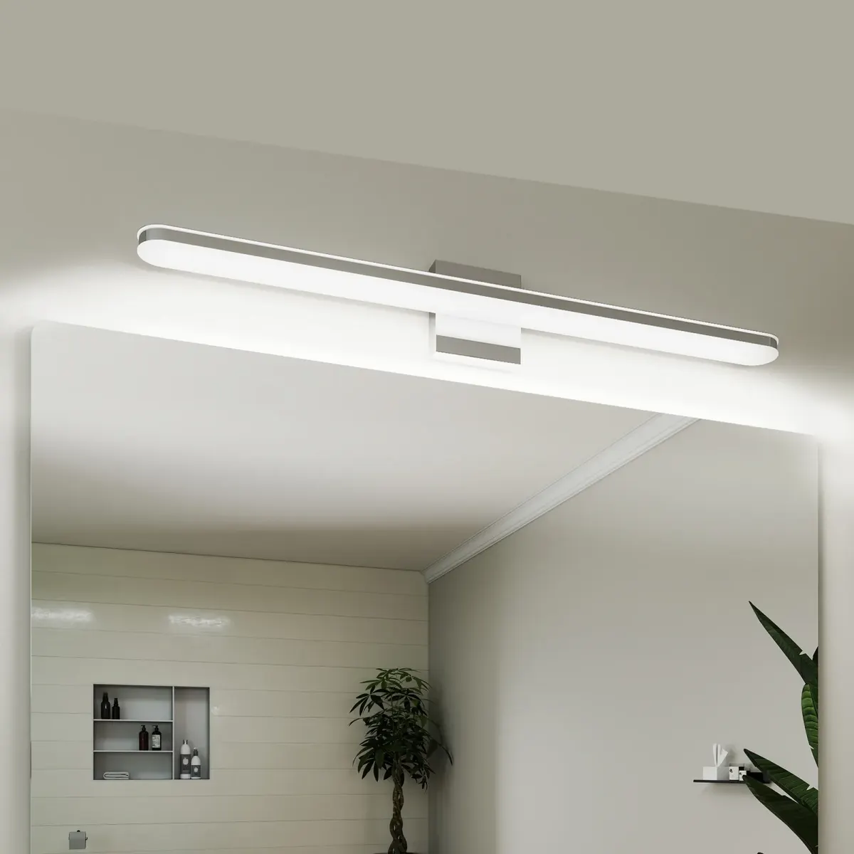 Vanity light, 31.5 in, chrome