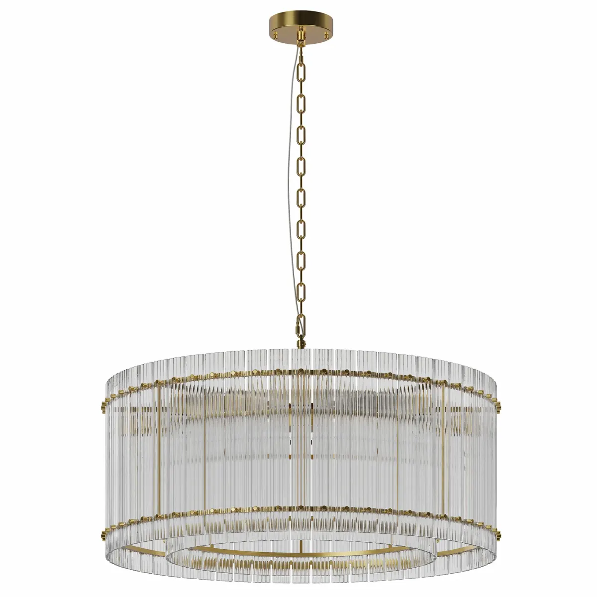 8-light crystal chandelier, gold, view 7