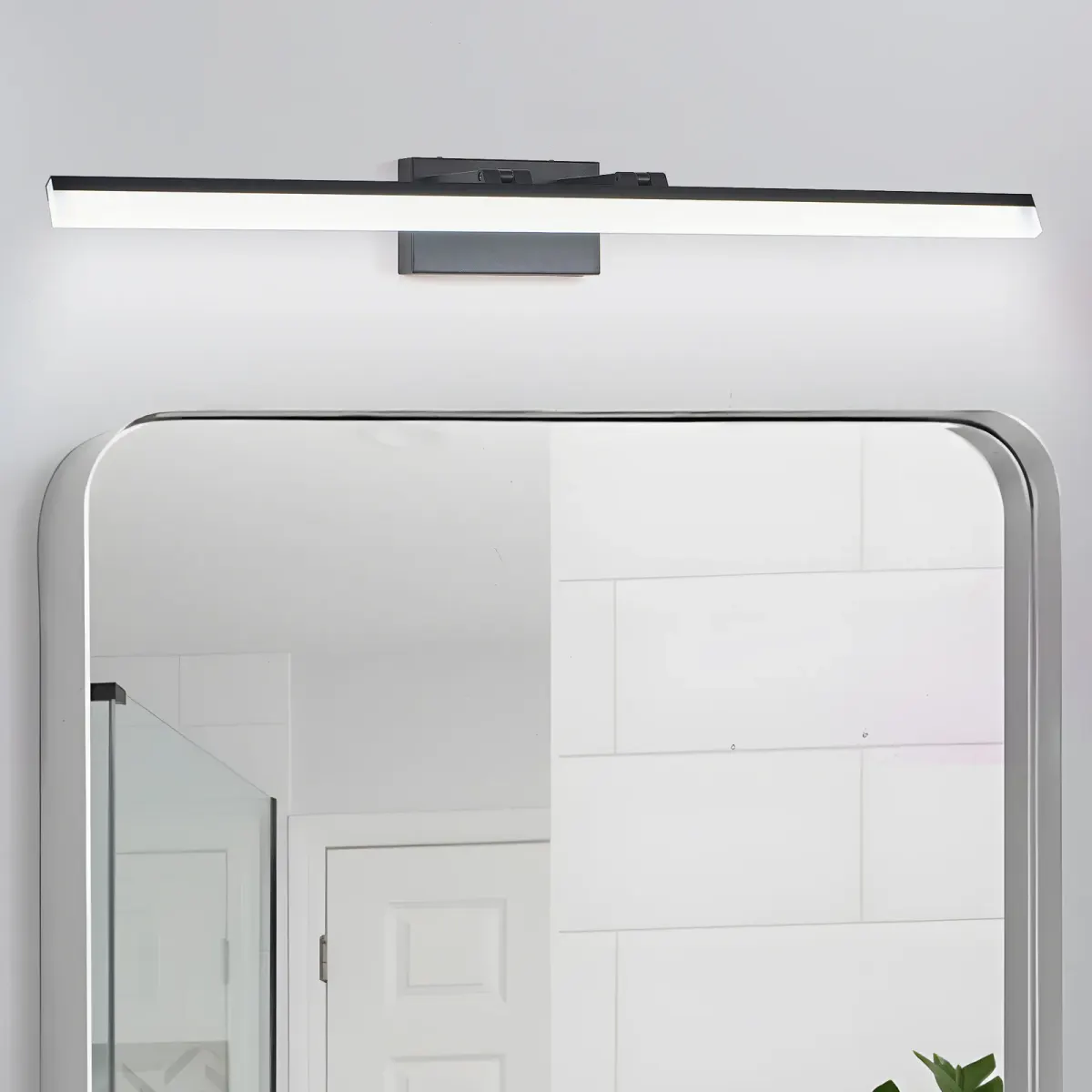 Linear LED vanity light, 39.4 in, black, view 3