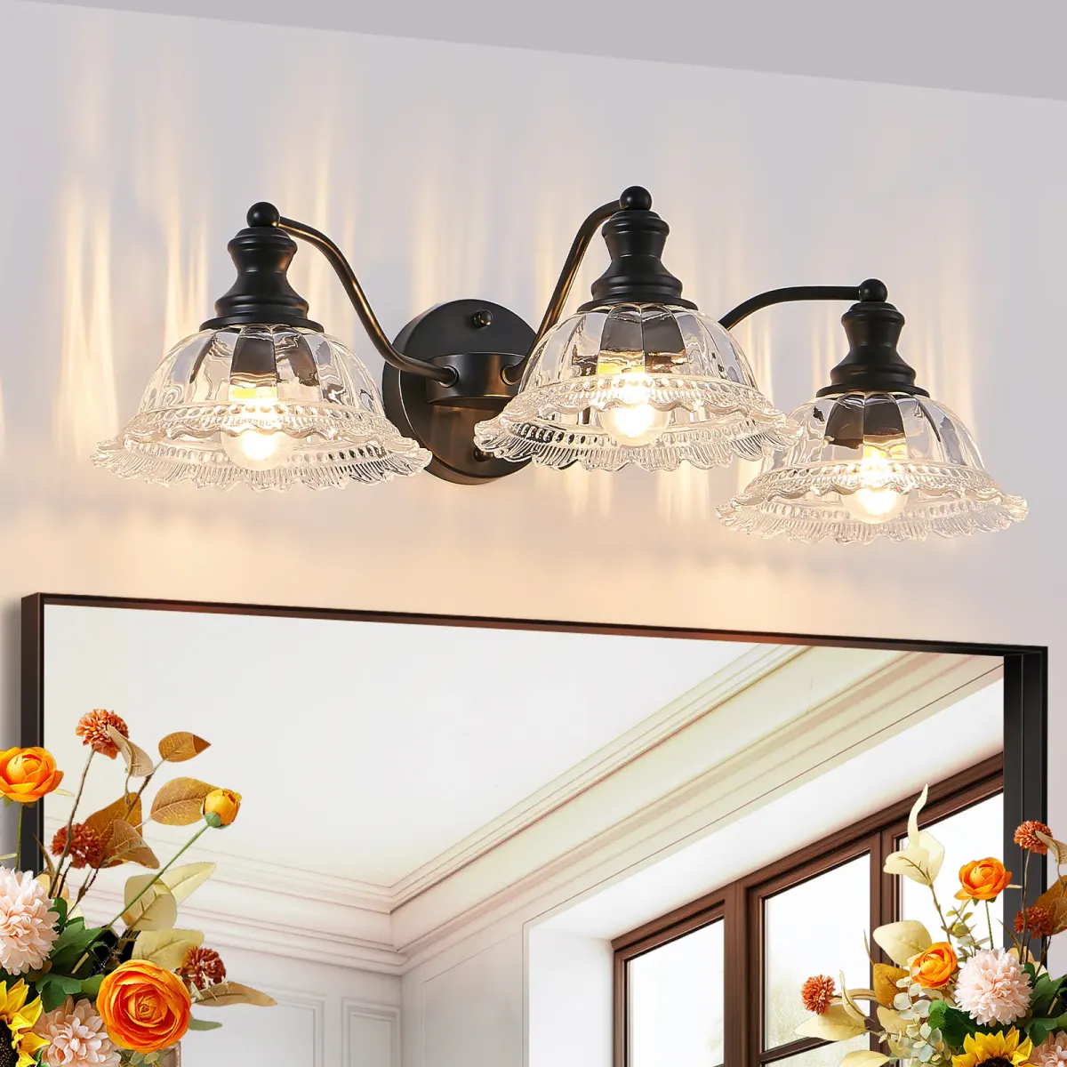 3-light vanity light, black, view 7