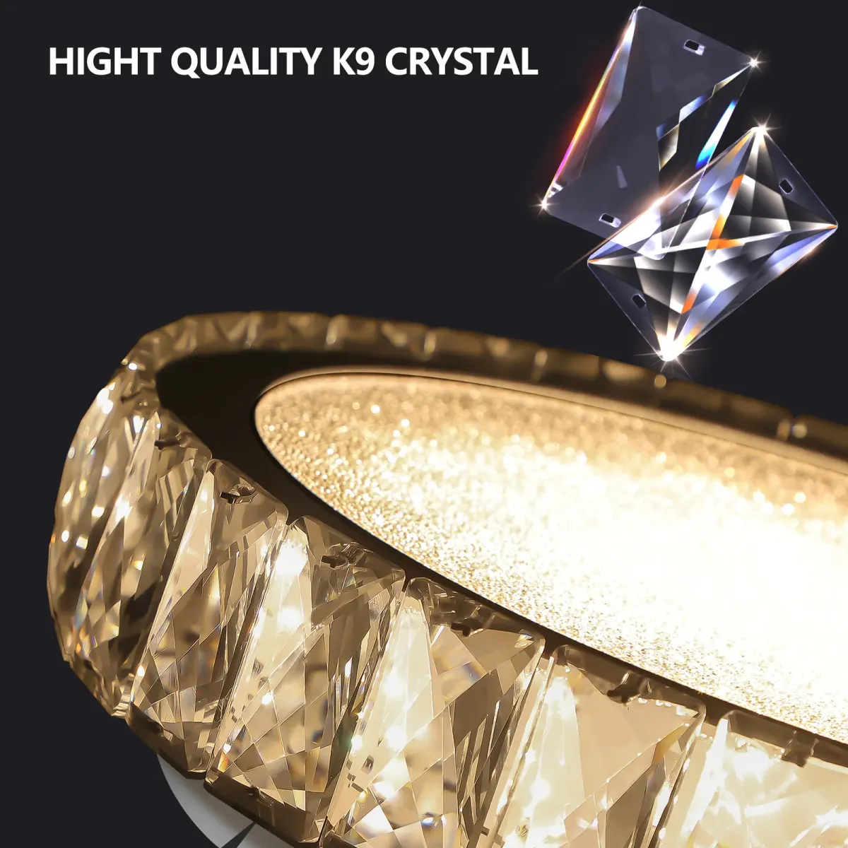 Crystal flush mount, 13.8 in, chrome, view 8