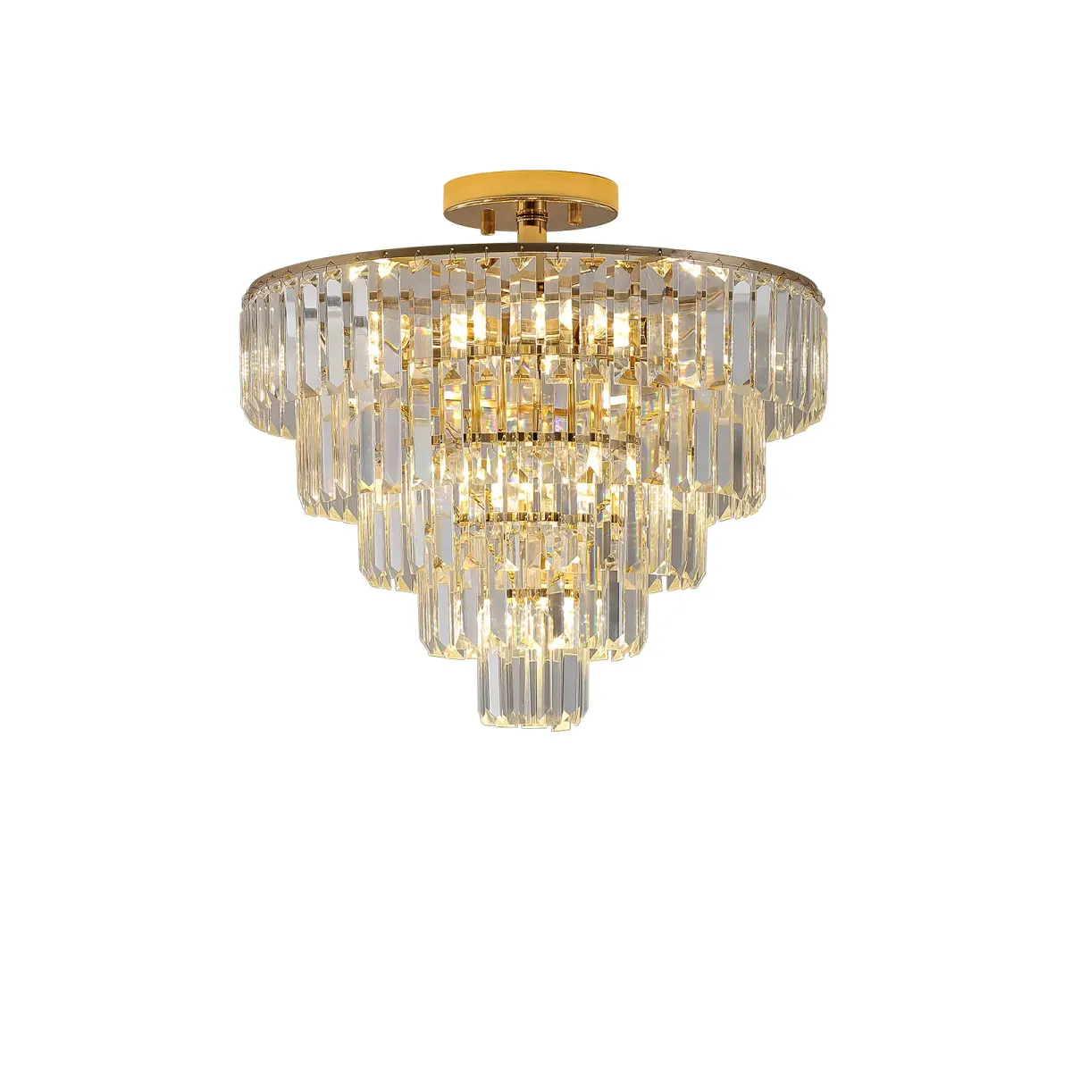 Crystal chandelier, 19.7 in, gold (L005001-D500-C10G), view 8