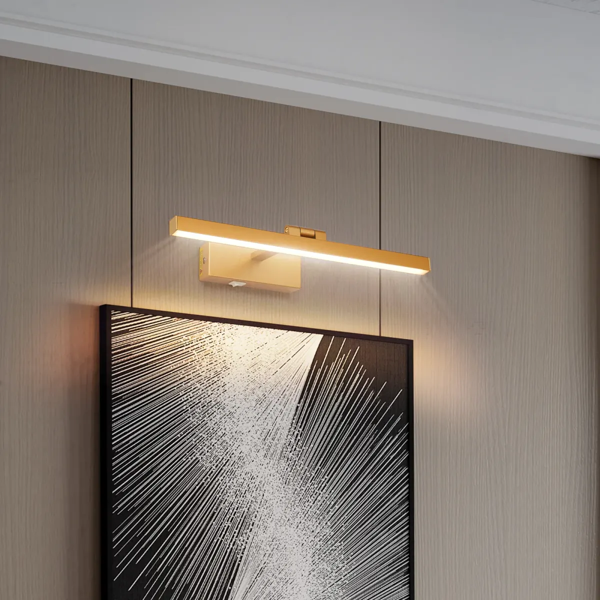 LED picture light, 15.9 in, gold, manufacturer image 1