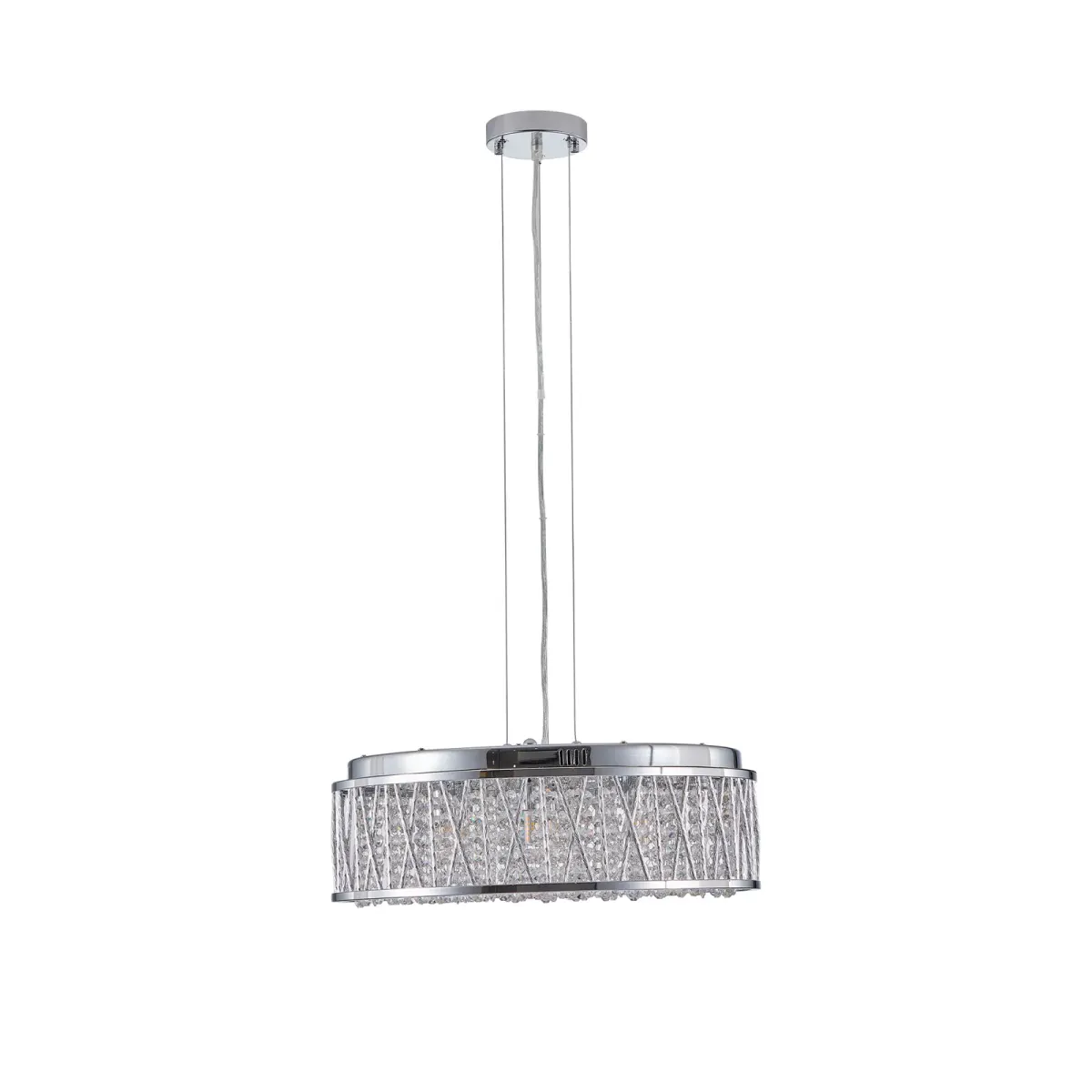 Crystal chandelier, 18.9 in, silver+clear, view 6