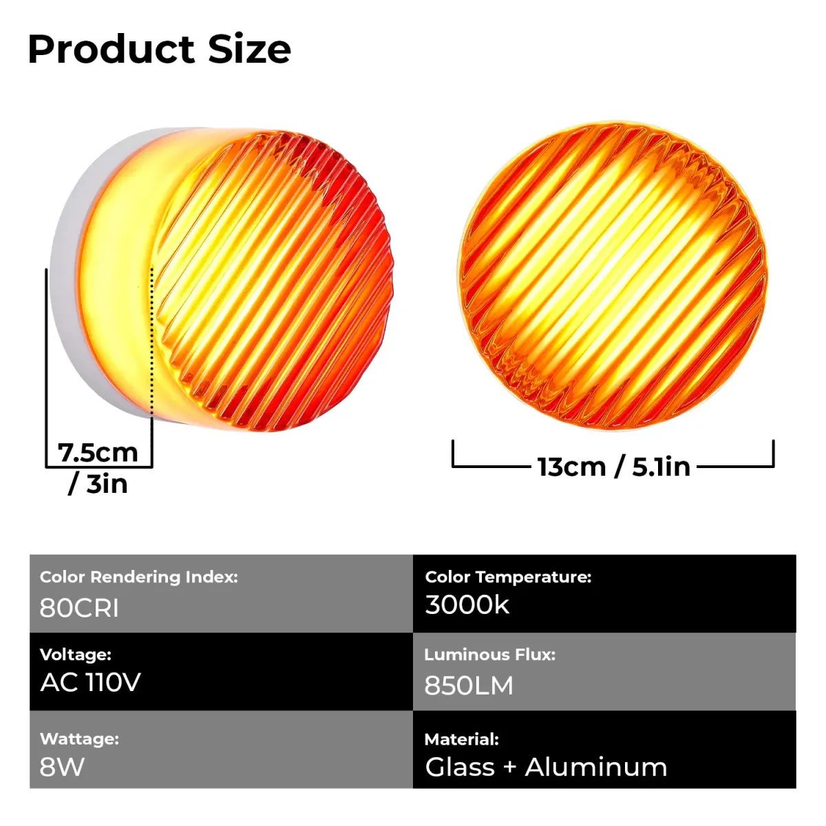 Vanity light (L018010-D130-C1OR), manufacturer image 3