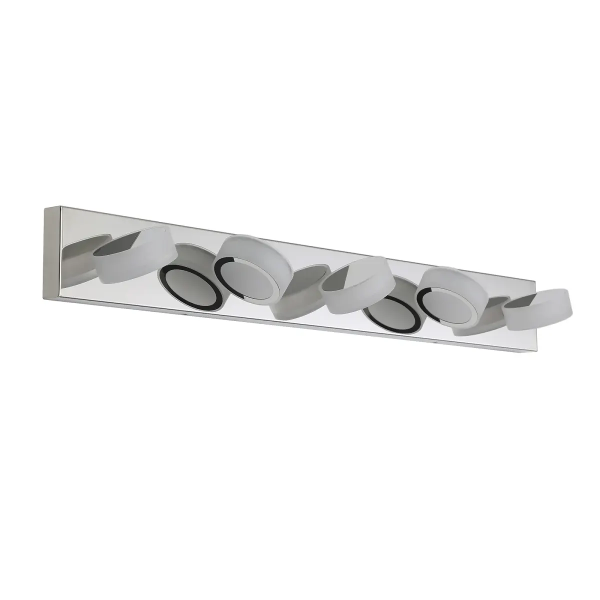 Acrylic shade vanity bar, 5 lights, chrome, view 6