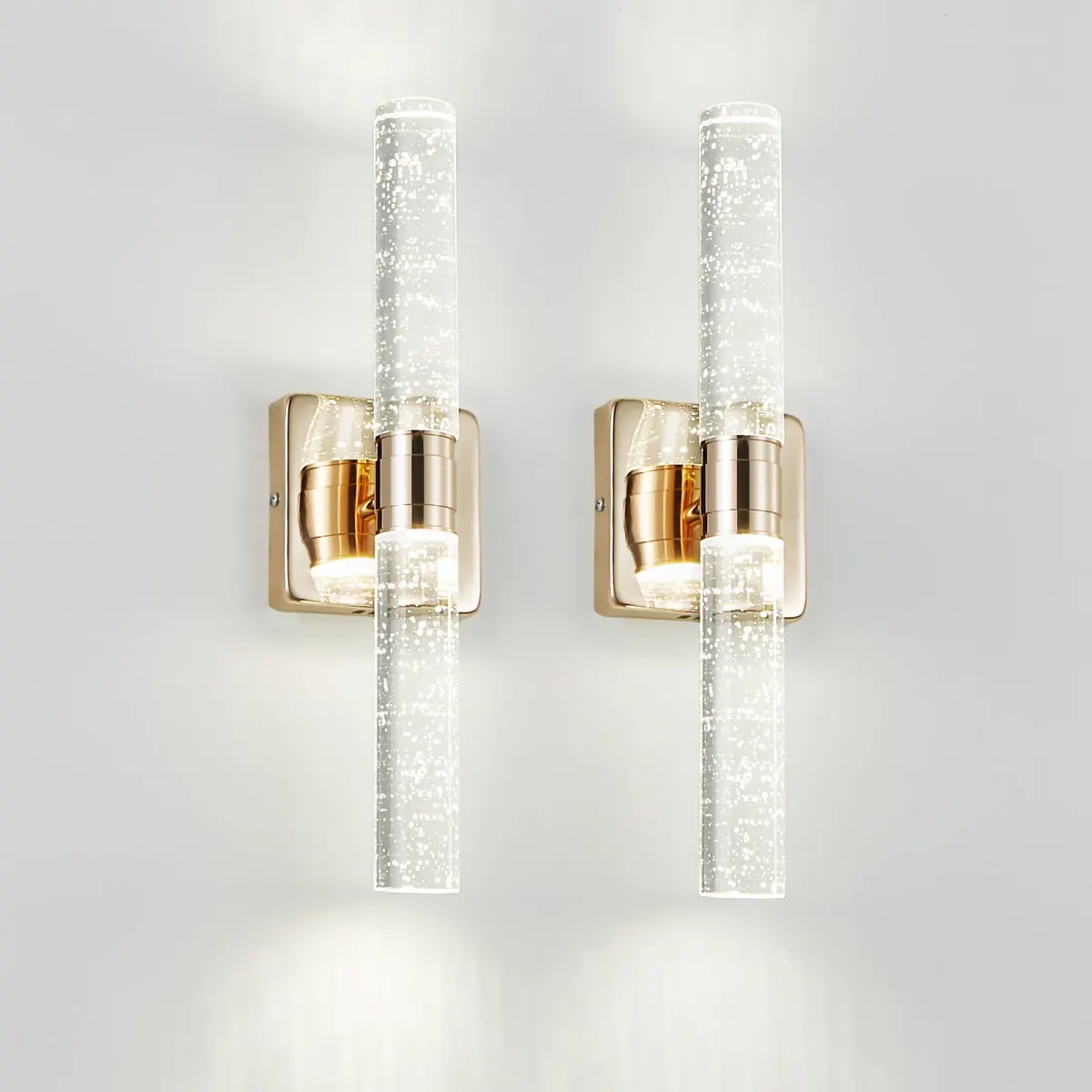 Crystal bubble wall sconce, 2 lights, gold, view 2
