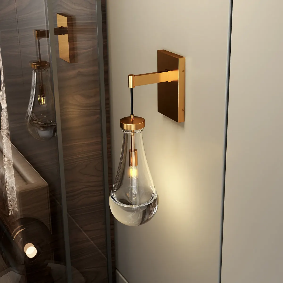 Raindrop vanity light, 7.9 in, gold (L008008-H450-W1G2), view 3