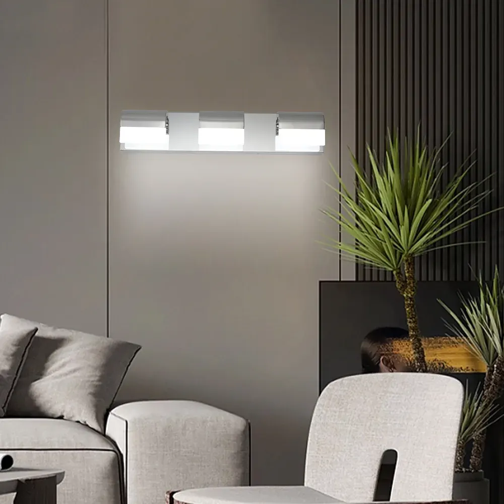 LED vanity bar, 3 lights, chrome