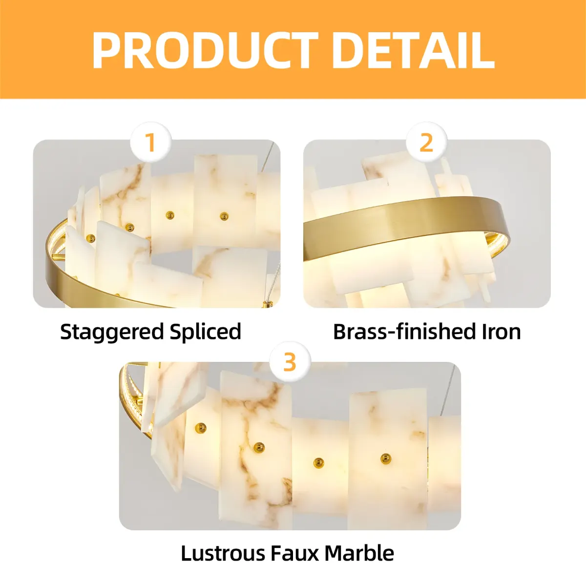 Rectangle chandelier, 37.4 in, gold, manufacturer image 2