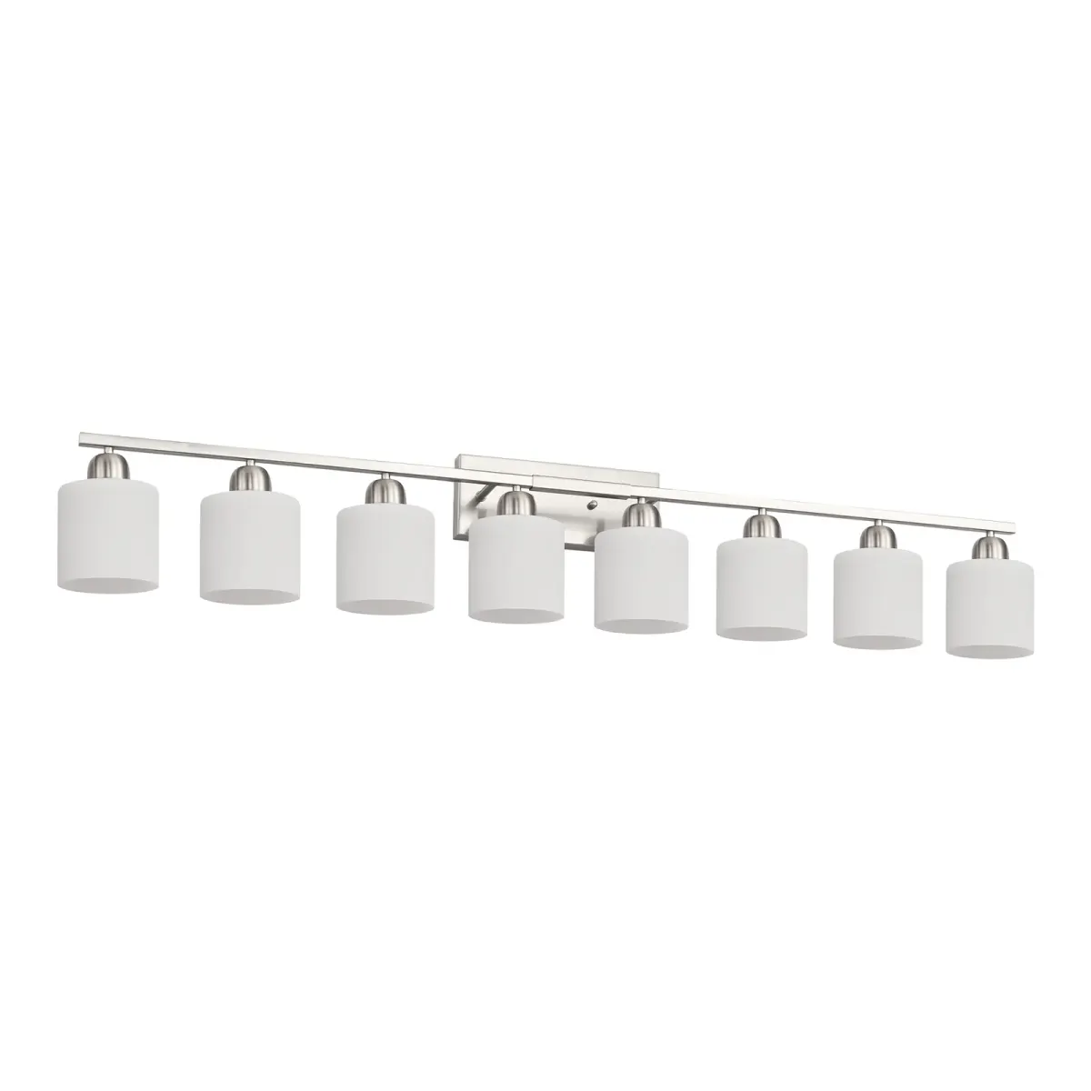 Frosted glass vanity bar, 8 lights, chrome, view 6