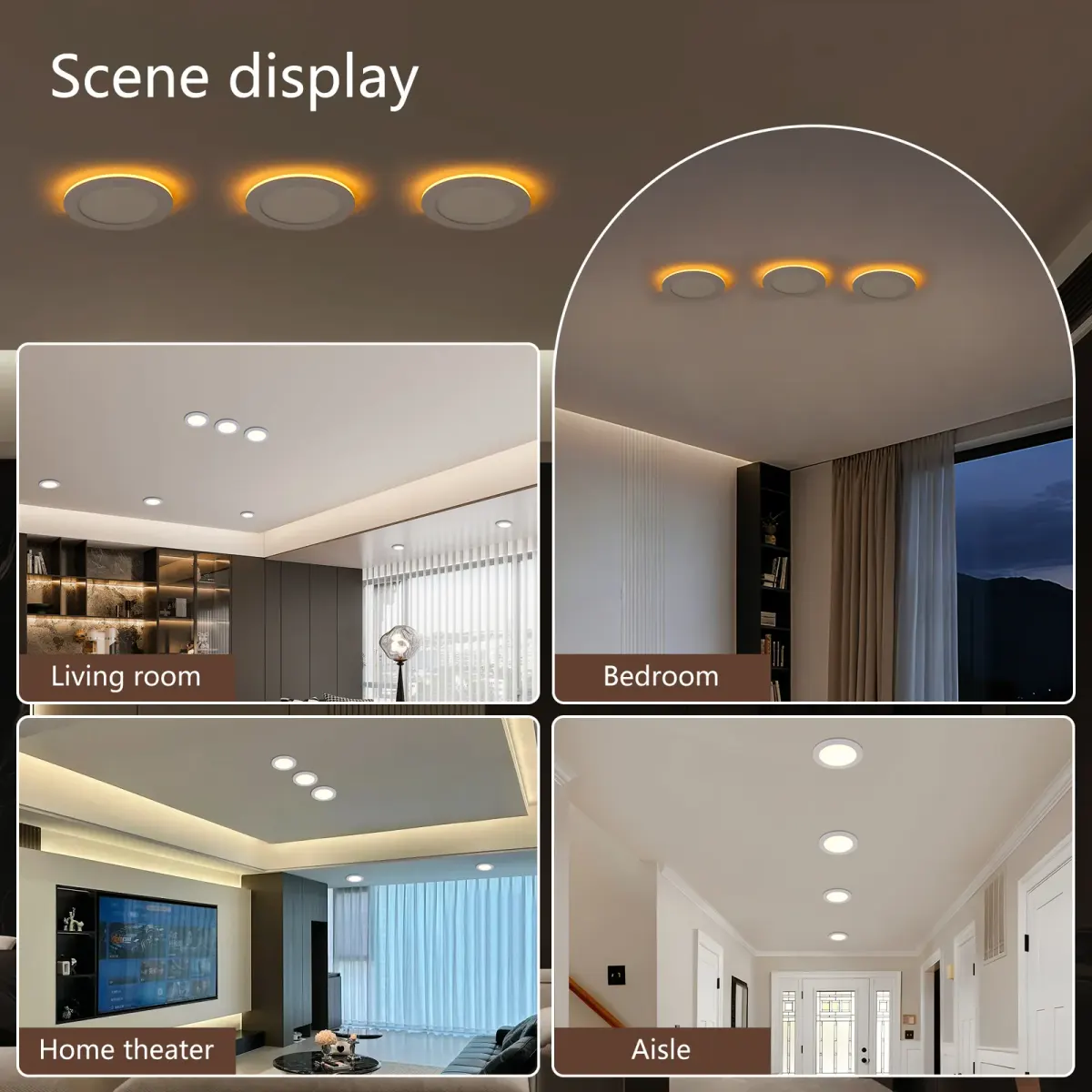 Ceiling light, 6.7 in, white (L017003-12W6-C6W), manufacturer image 4