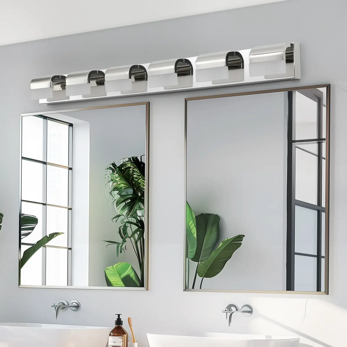 LED vanity bar, 6 lights, chrome, view 3