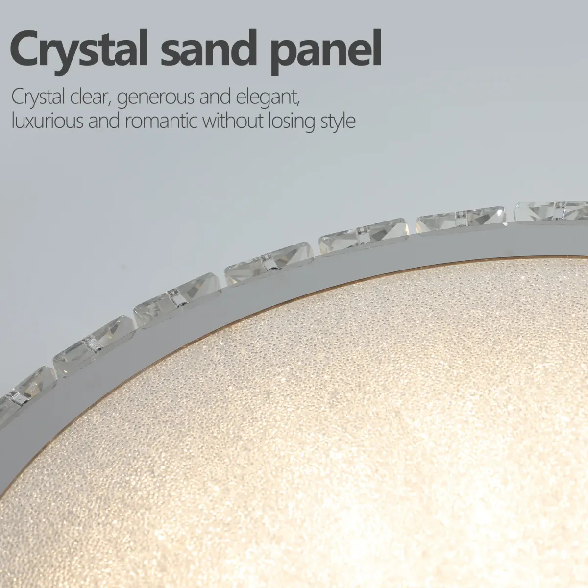 Crystal flush mount, 13.8 in, chrome, view 3